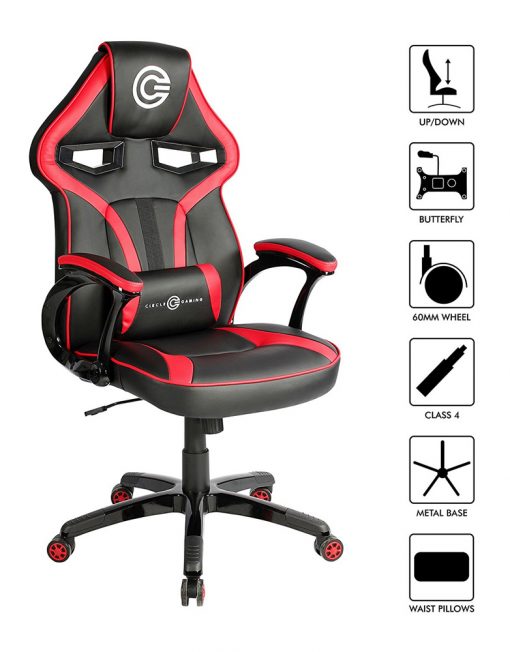 Circle Gaming / Office Chair (CH55 Black/Red)