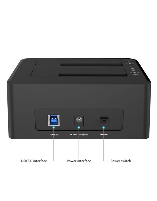 Inateck USB 3.0 to SATA Dual Two Bays USB 3.0 External Hard Drives Docking Station Support Offline Clone Function